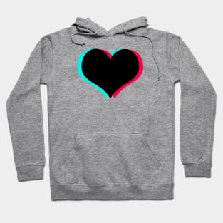 TikTok Heart Black Hoodie